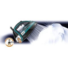 Tefal Ultimate Pure FV9844E0 Steam Iron 3200W - Powerful, Stylish Black & Green Design for Effortless Ironing!